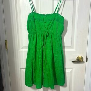 Jessica Simpson Kelly Green eyelet dress.